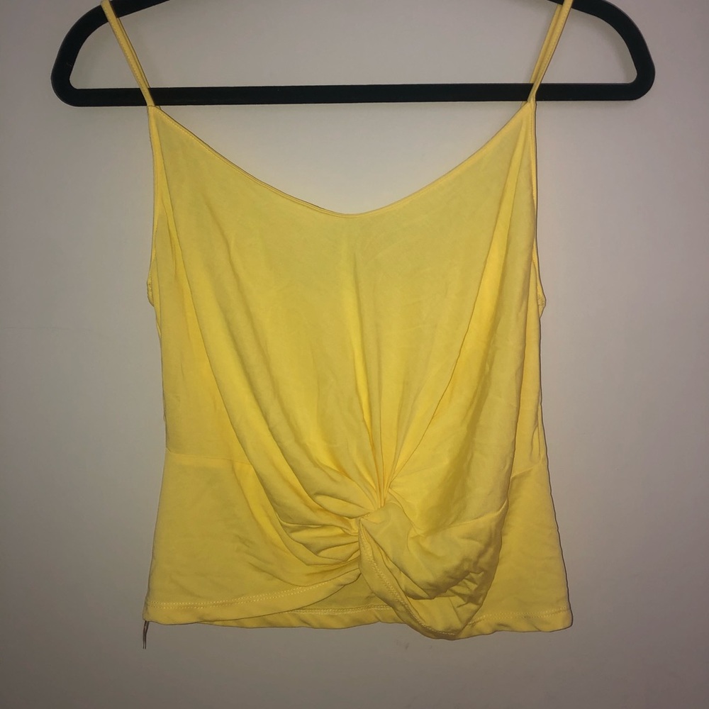 Yellow twist-front tank top LUSH